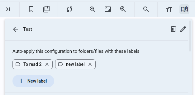 Labels presets/config
